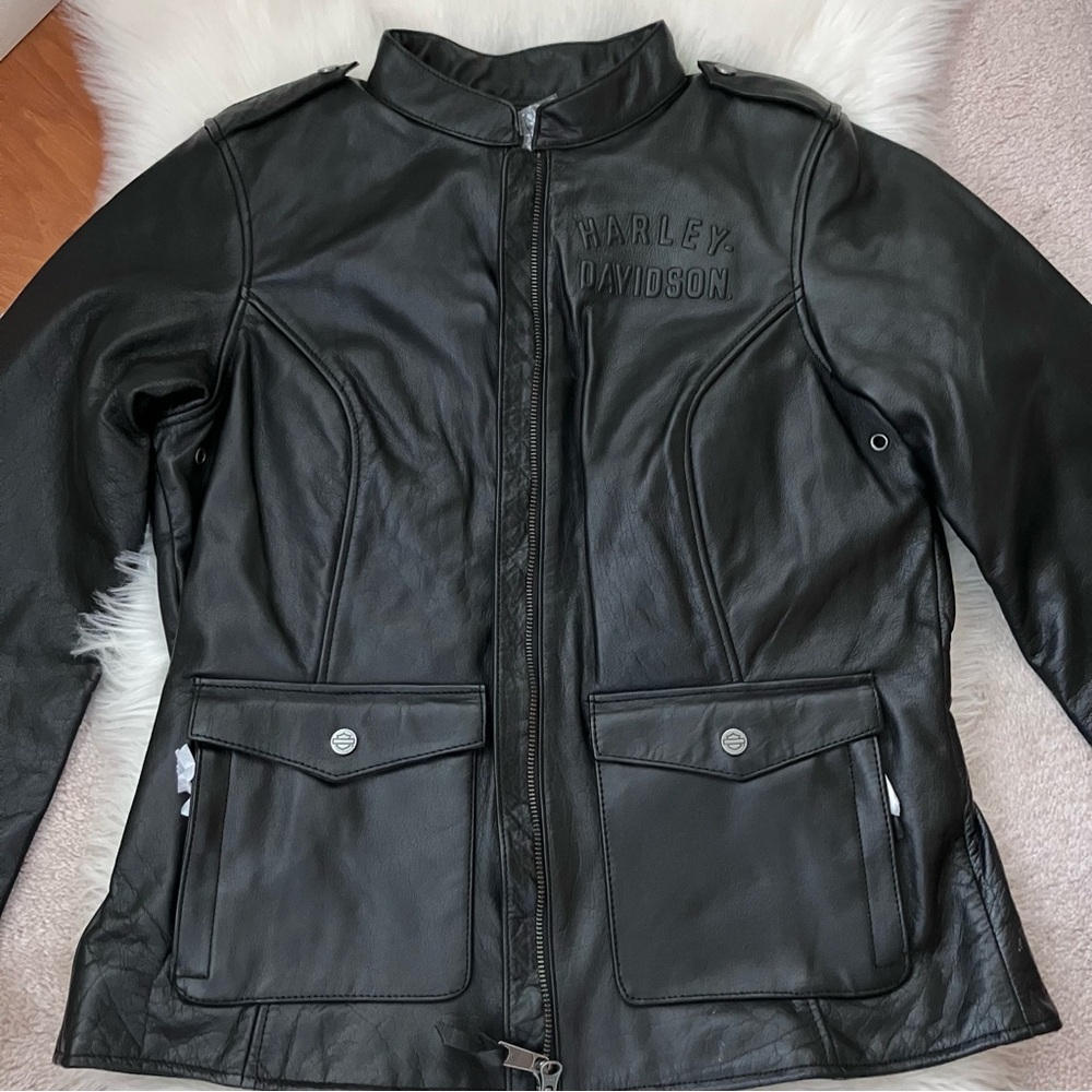 HARLEY DAVIDSON H-D Flex Layering System Captains Leather Jacket Outer Layer NWT - Picture 13 of 14